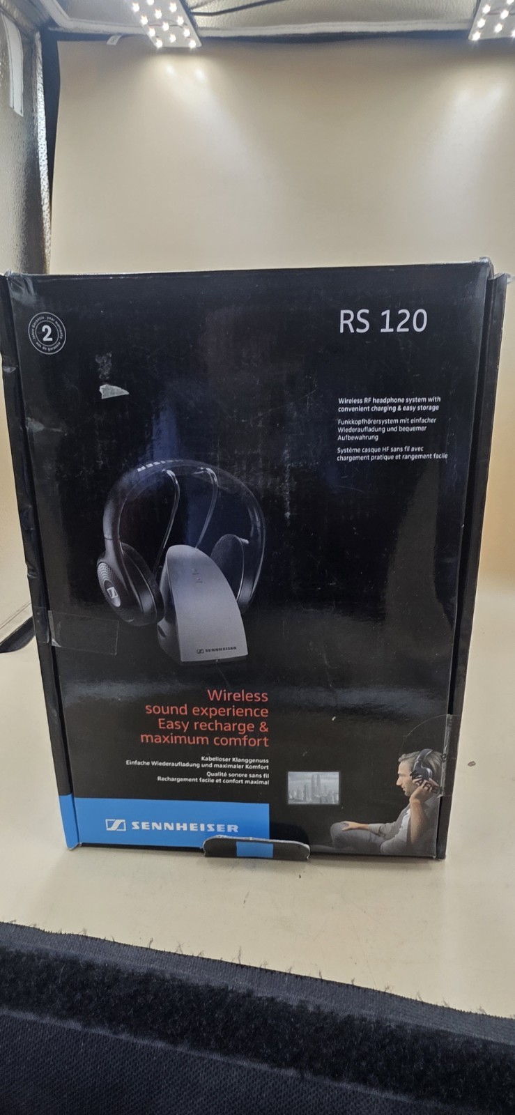 Sennheiser RS 120 Wireless Headphones – Rich Sound- W/ Adapters & Charger Tested