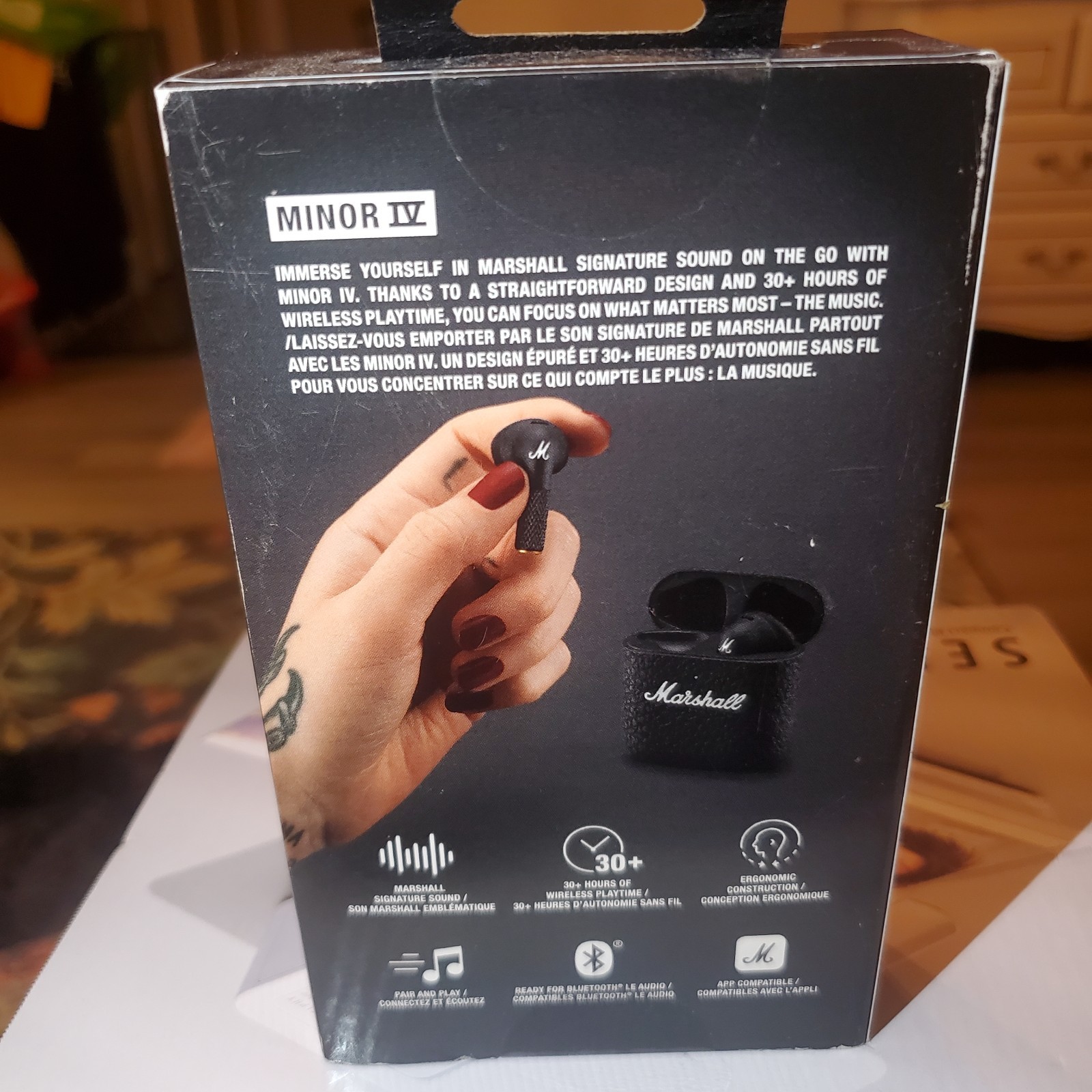 Marshall Minor IV True wireless earphones 30+ Hours – Black