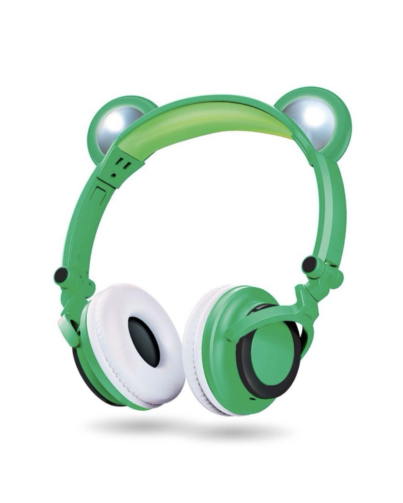 Art + Sound LED Light Up Frog Bluetooth Wireless / Wired Headphones & Microphone