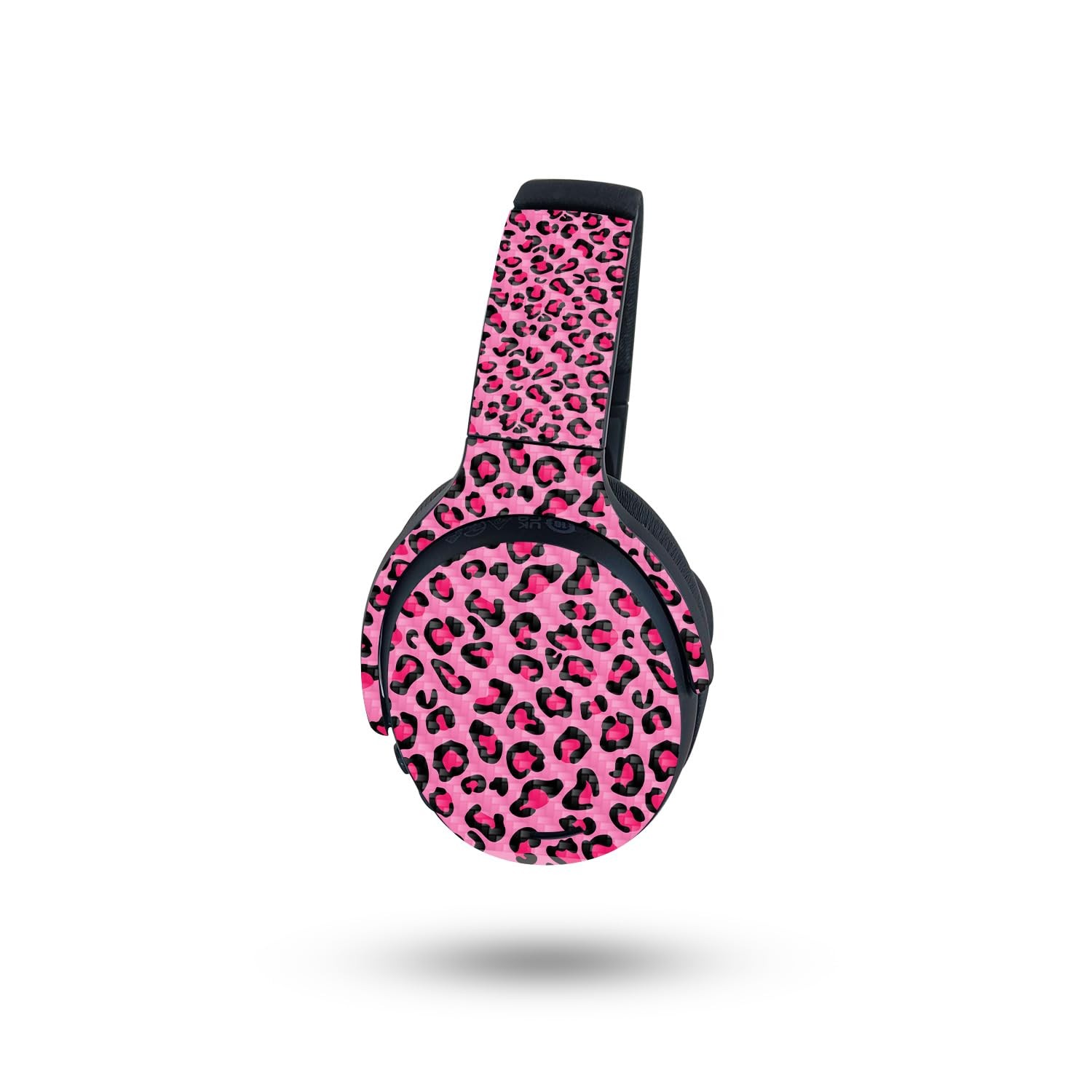 MightySkins Carbon Fiber Skin for Skullcandy Crusher ANC 2 – Pink Leopard