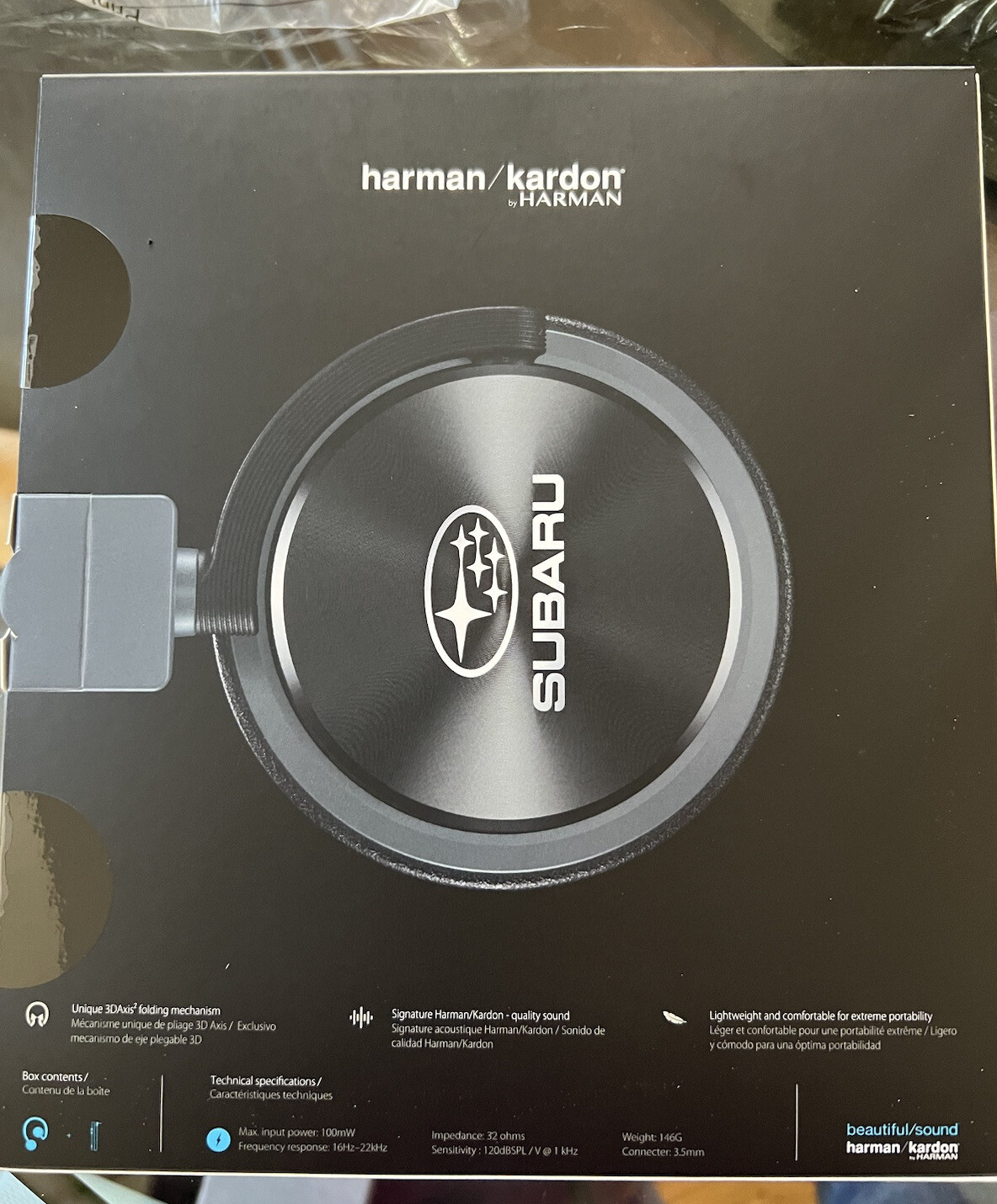 NEW Subaru Harman Kardon High Performance Foldable Mini Headset NIB Sealed Box