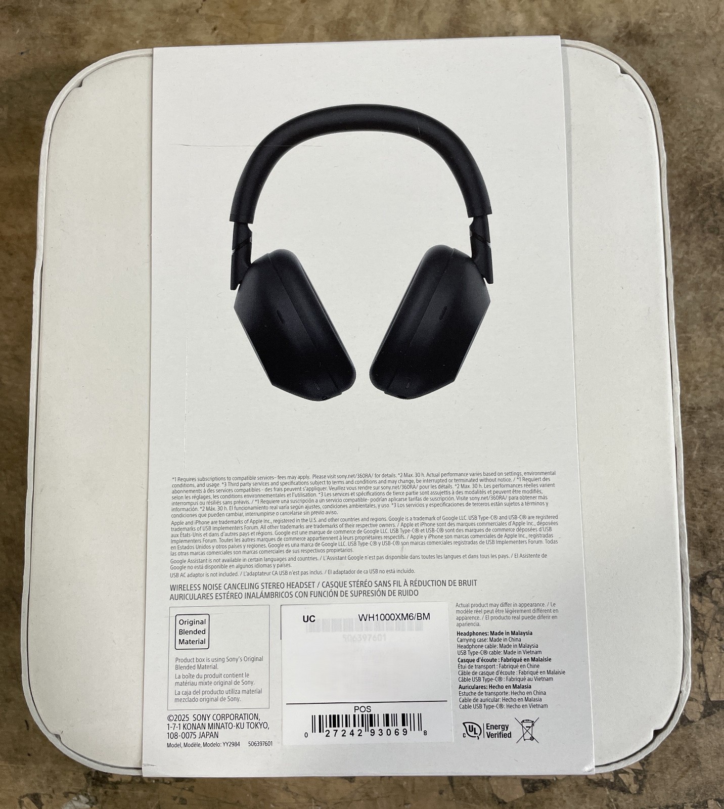 Sony WH-1000XM6 Wireless Noise Canceling Headphones | Black – WH1000XM6/BM