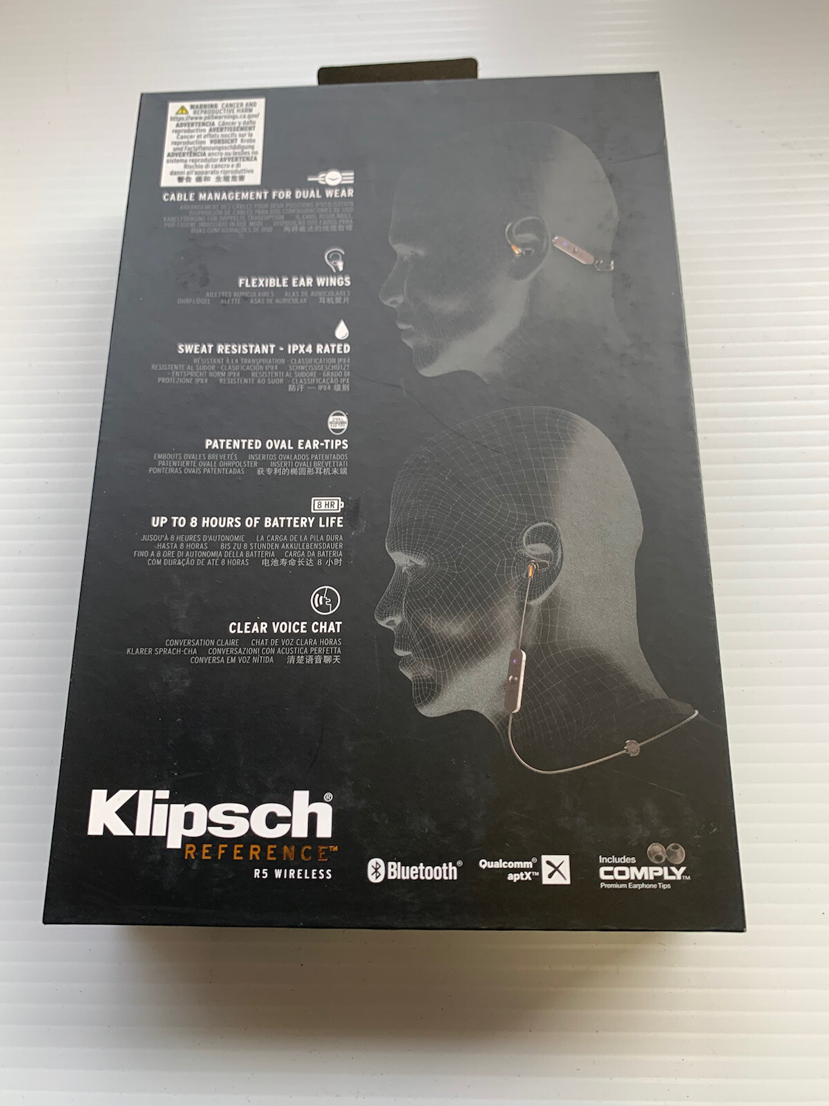 Klipsch R5 Wireless Bluetooth Headphones With 3 Buttons Remote And Mic Black