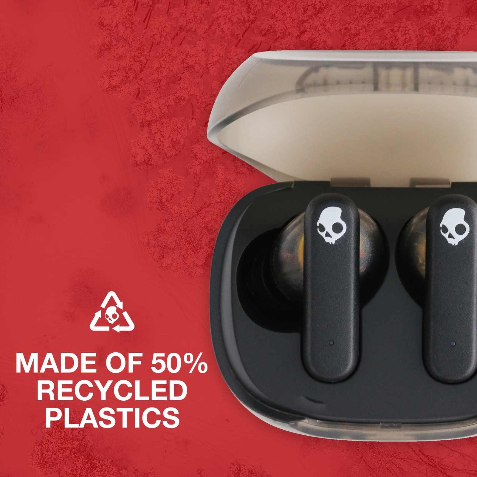 Skullcandy Smokin’ Buds XT True Wireless in-Ear Earbuds, Midnight Smoke