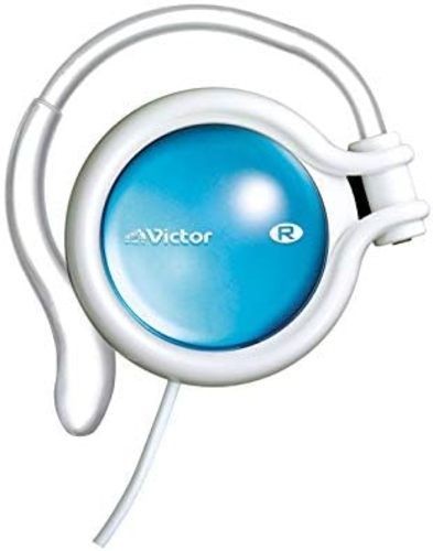 JVC HP-AL102 Clip-on Stereo Headphones White Lapis Blue Stylish Ear-hook 3.5mm