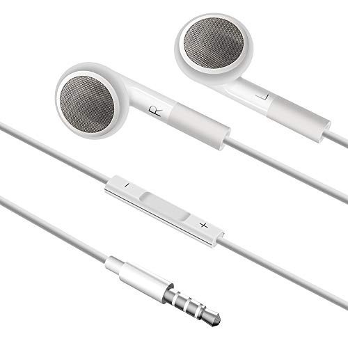 3.5mm Earbuds Headphones with Remote Control for iPod Shuffle & Touch – White