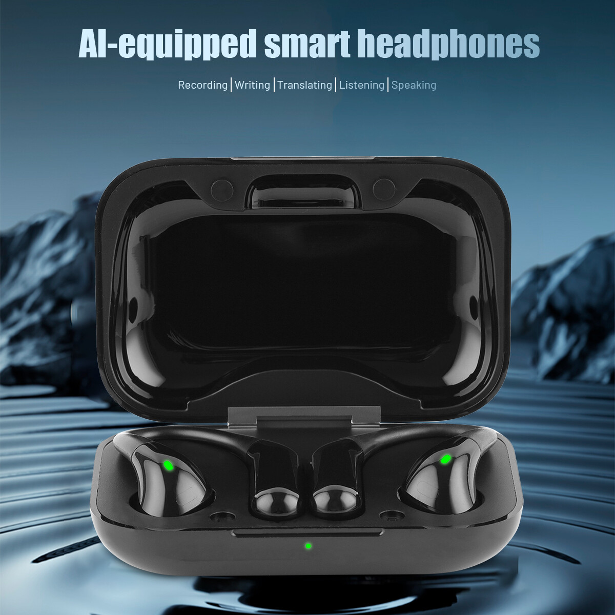 155 Language Smart Translator Earbuds Wireless Bluetooth 5.3 Headphones New