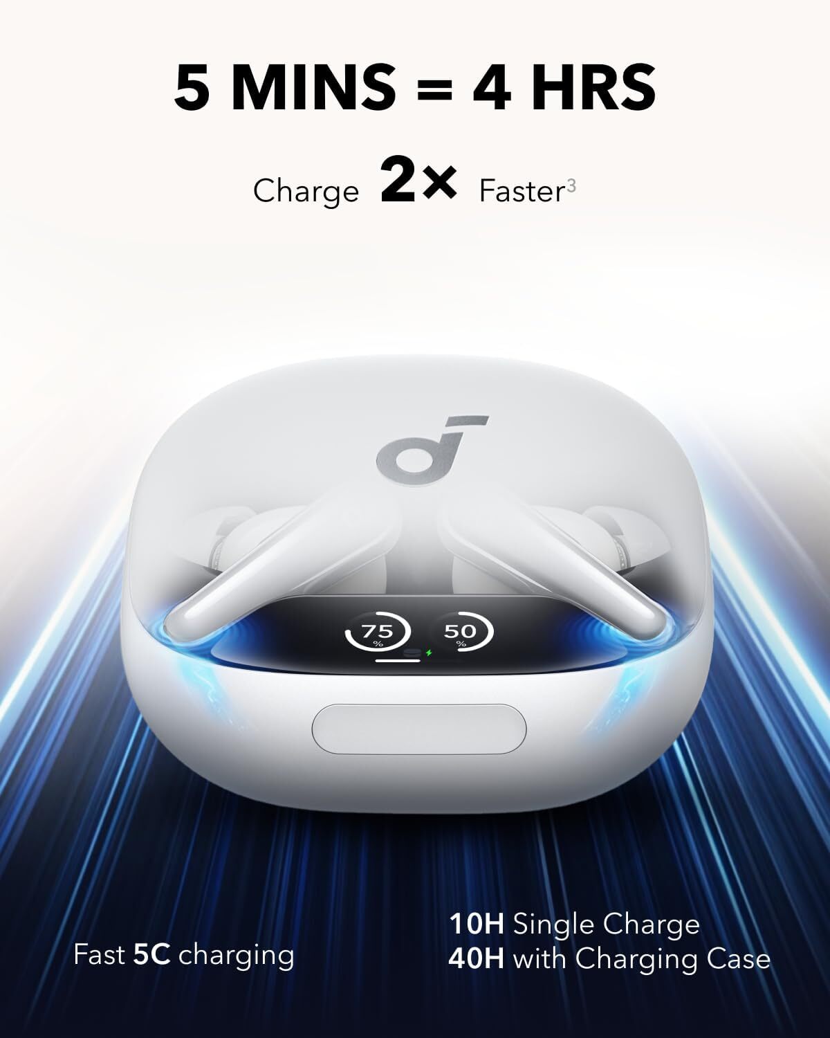 Soundcore Liberty 4 Pro Wireless Earbuds 7-Sensor Real-Time Adaptive NC|Refurb