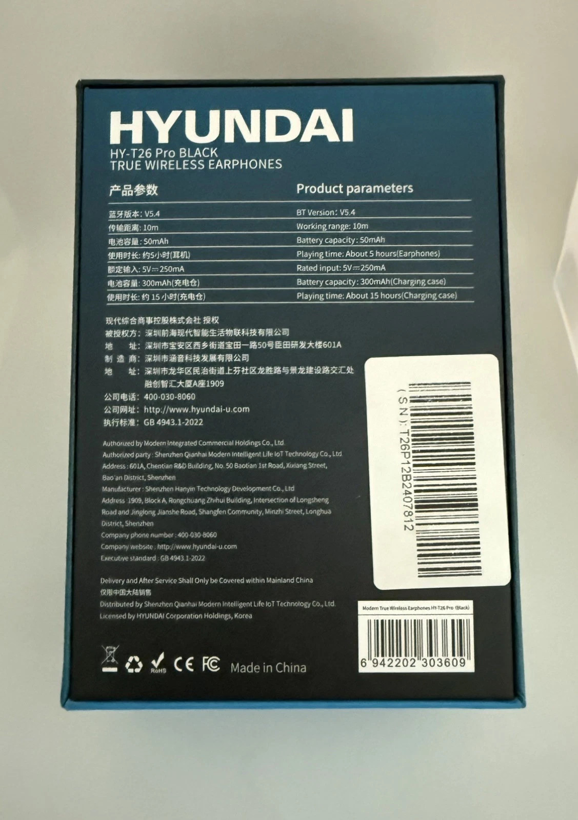Hyundai HY-T26 Pro Ai Translating, Bluetooth 5.4, OWS Wireless Headphones, Black