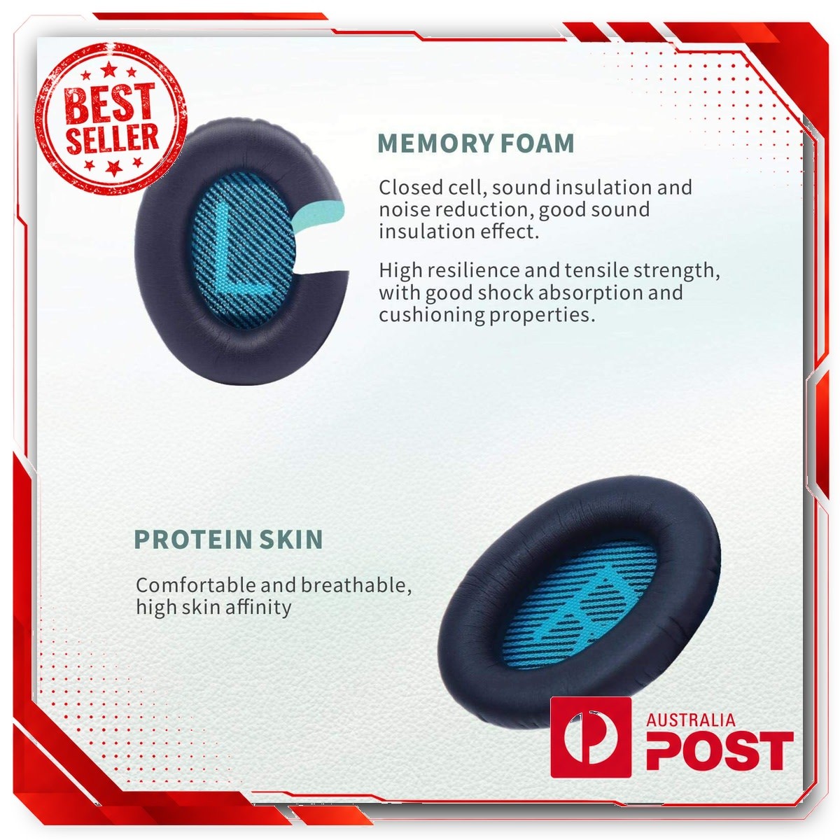 Replacement Ear Pads Cushions for Bose QC45 QC35 II QC25 QC15 AE2 – Comfort
