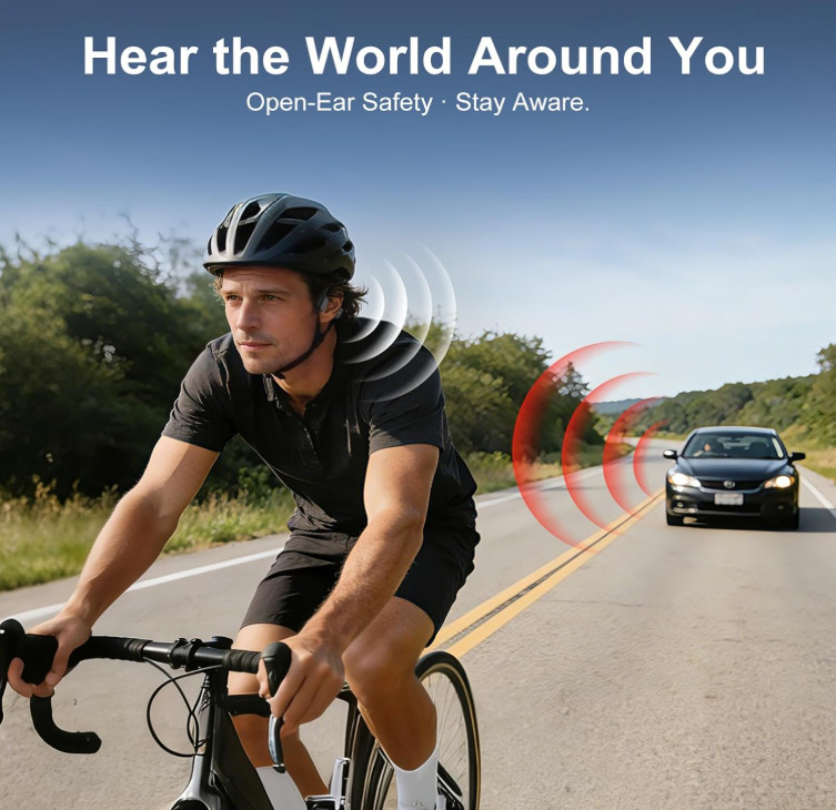 Auriculares de conducción ósea Auriculares inalámbricos Bluetooth con micrófono