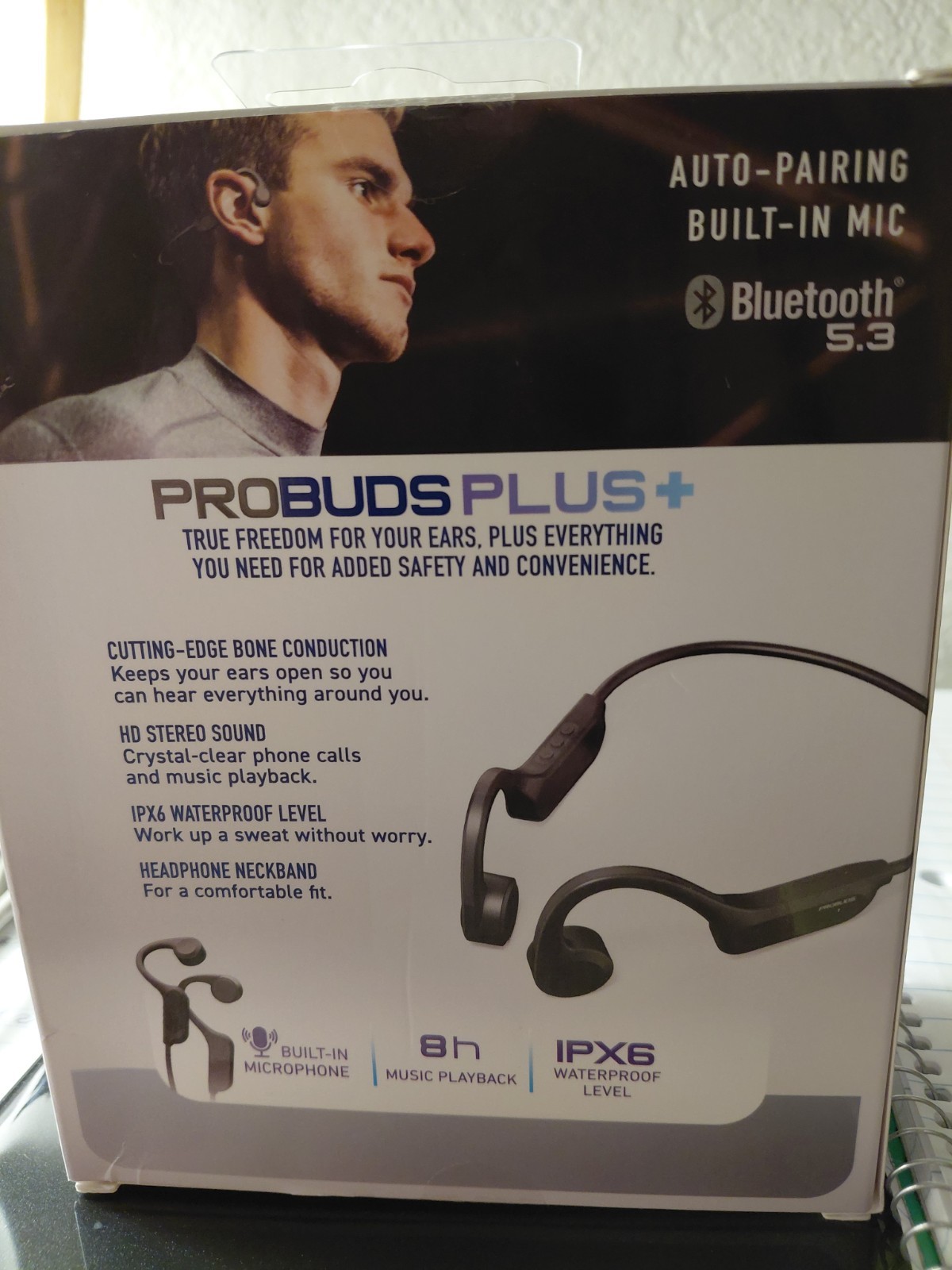 PROBUDS PLUS+ Bone Conduction Headphones Bluetooth 5.3 Neckband IPX6 Mic
