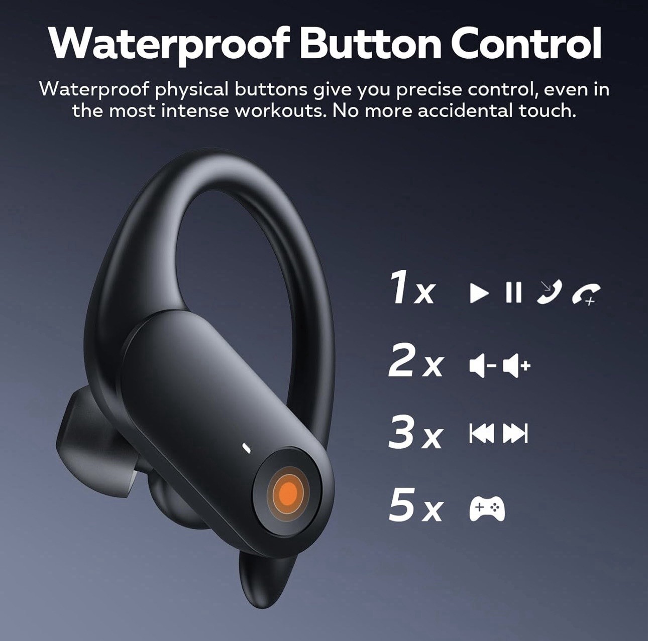 Nutshell NS18 Sports Wireless Earbuds 30hrs Playback 13mm Driver + Charge Case