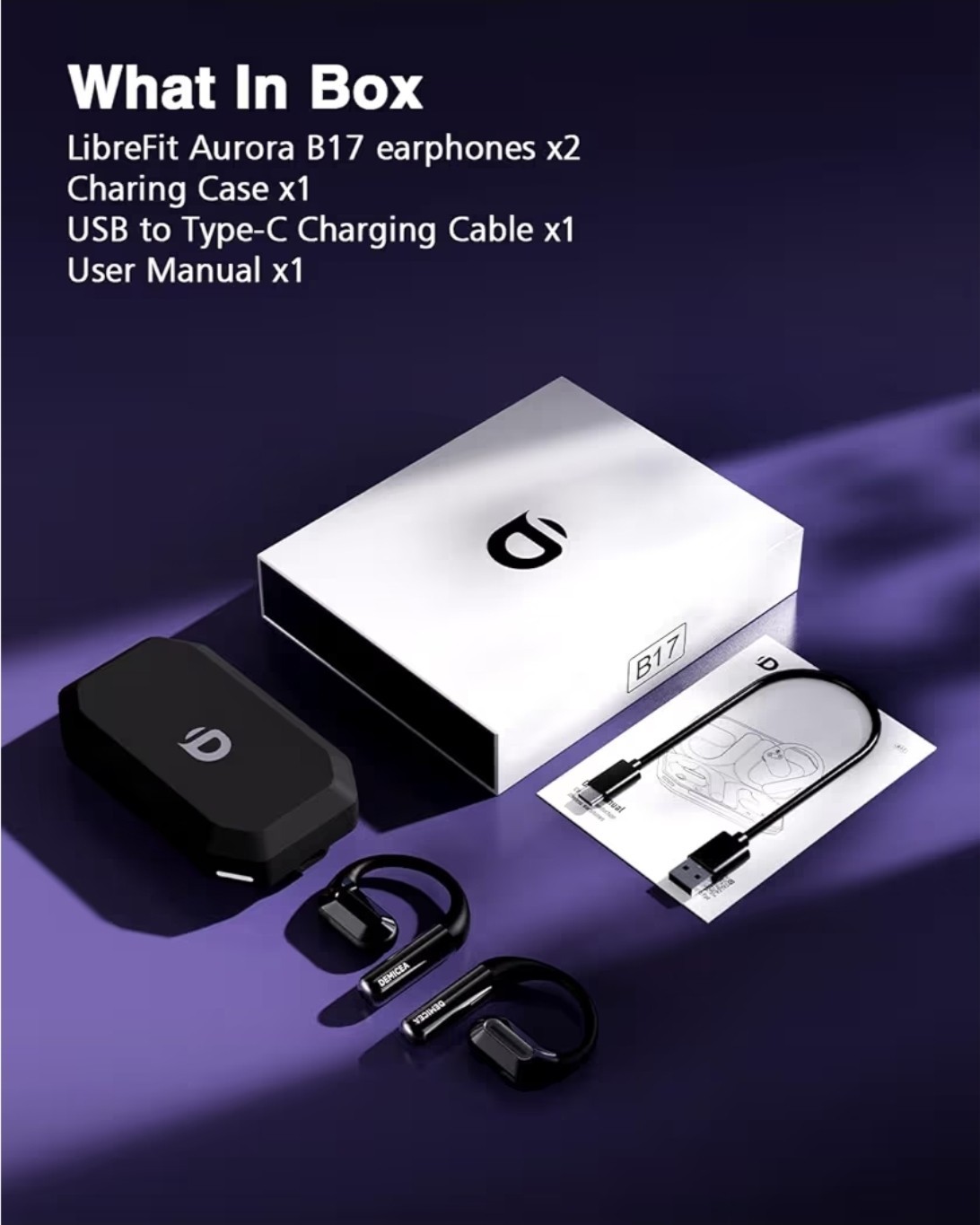 True Bone Conduction Headphones, Perfect for Night Running and Cycling, Auror…