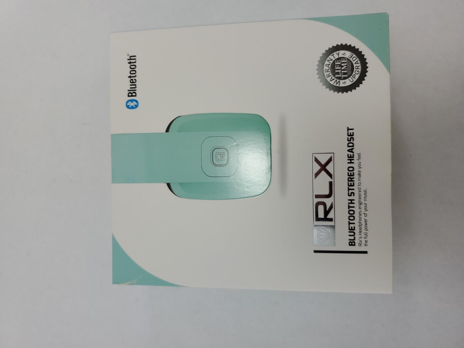 RLX RLX-100 Wireless Bluetooth Stereo Headset Mint Teal Green Foldable Tested