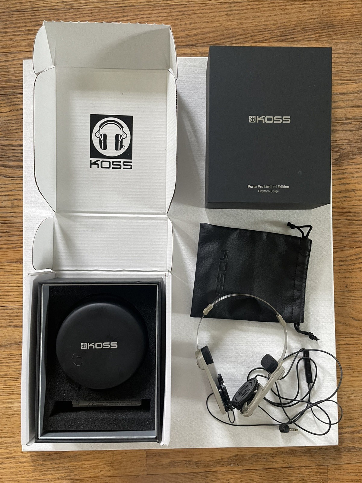 Koss Porta Pro Limited Edition Rhythm Beige On-Ear Headphones with Microphone
