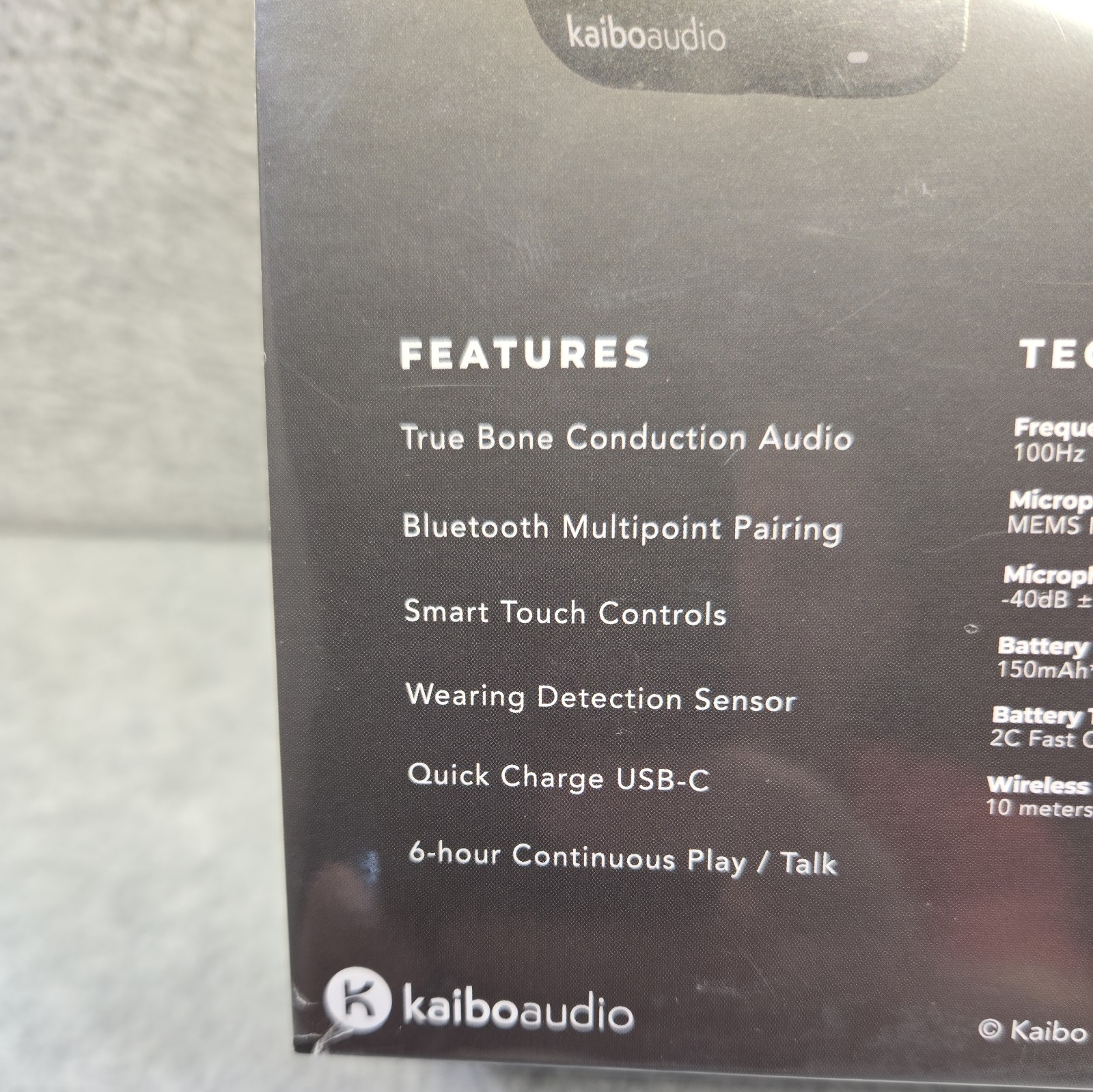 Kaibo Verse Plus – Bone Conduction Headphones – Bluetooth Multipoint Pairing
