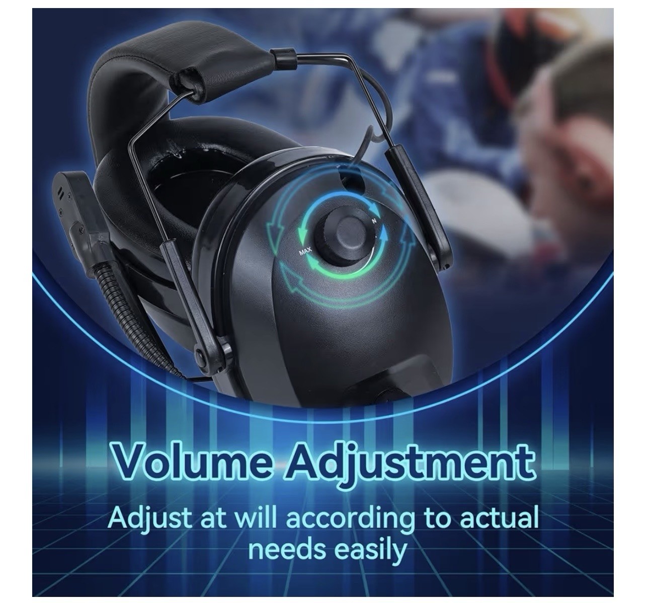 Retevis EHK012 Over-the-Head Noise Reduction Headset Kenwood 2Pin Headphones