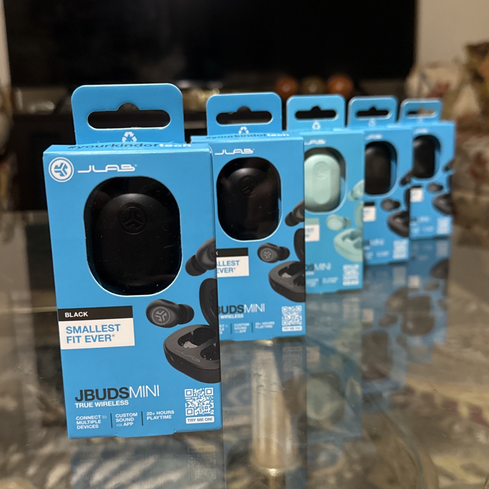 JLab JBudsMini True Wireless Bluetooth Earbuds Black & Blue-Sealed-Free Shipping