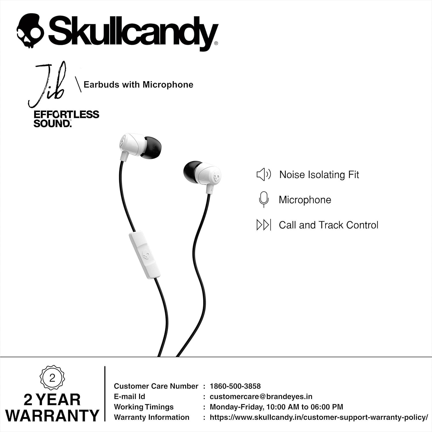 Jib Earbuds with 3.5mm AUX Plug – Lightweight, Noise Isolation, In-Line Control