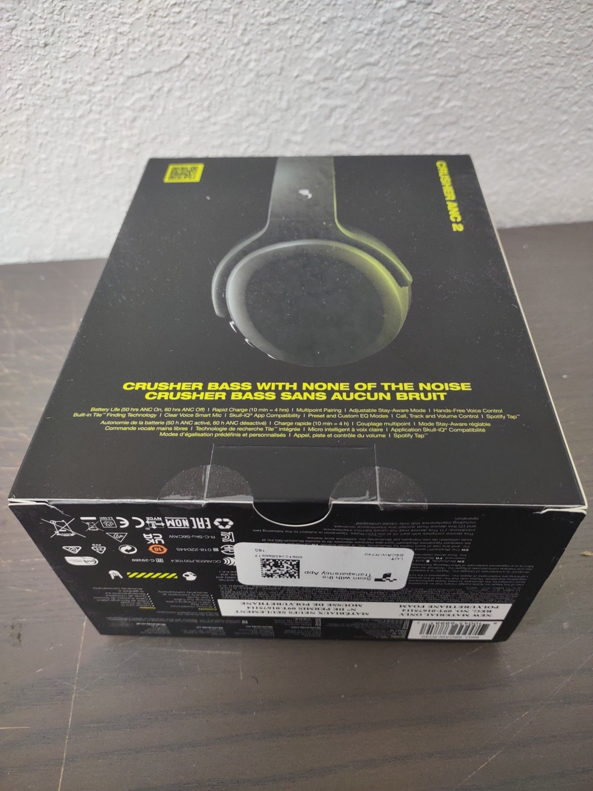 Skullcandy Crusher ANC 2 Noise Canceling Wireless Headphones Black + USB-C