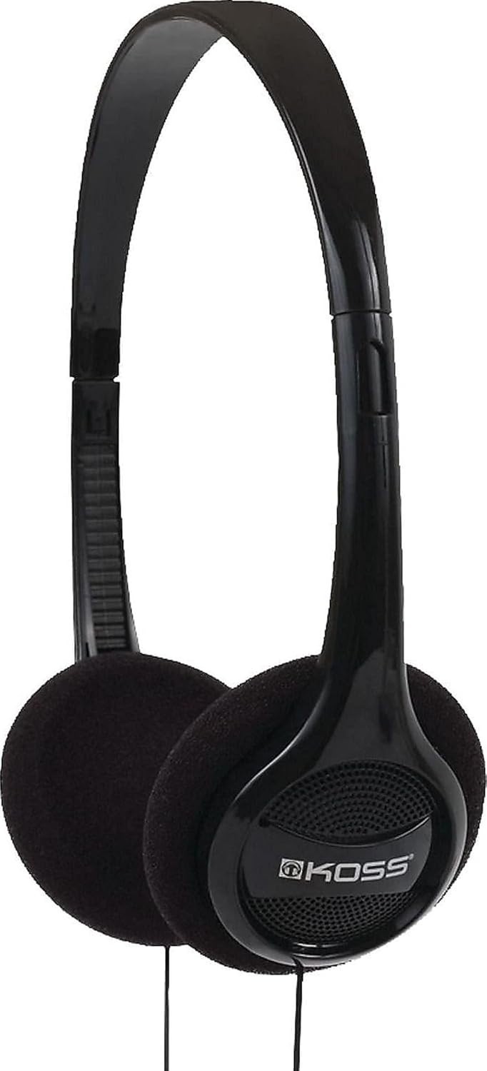 Lightweight Black On-Ear Headphones with Adjustable Fit – Perfect for Everyone