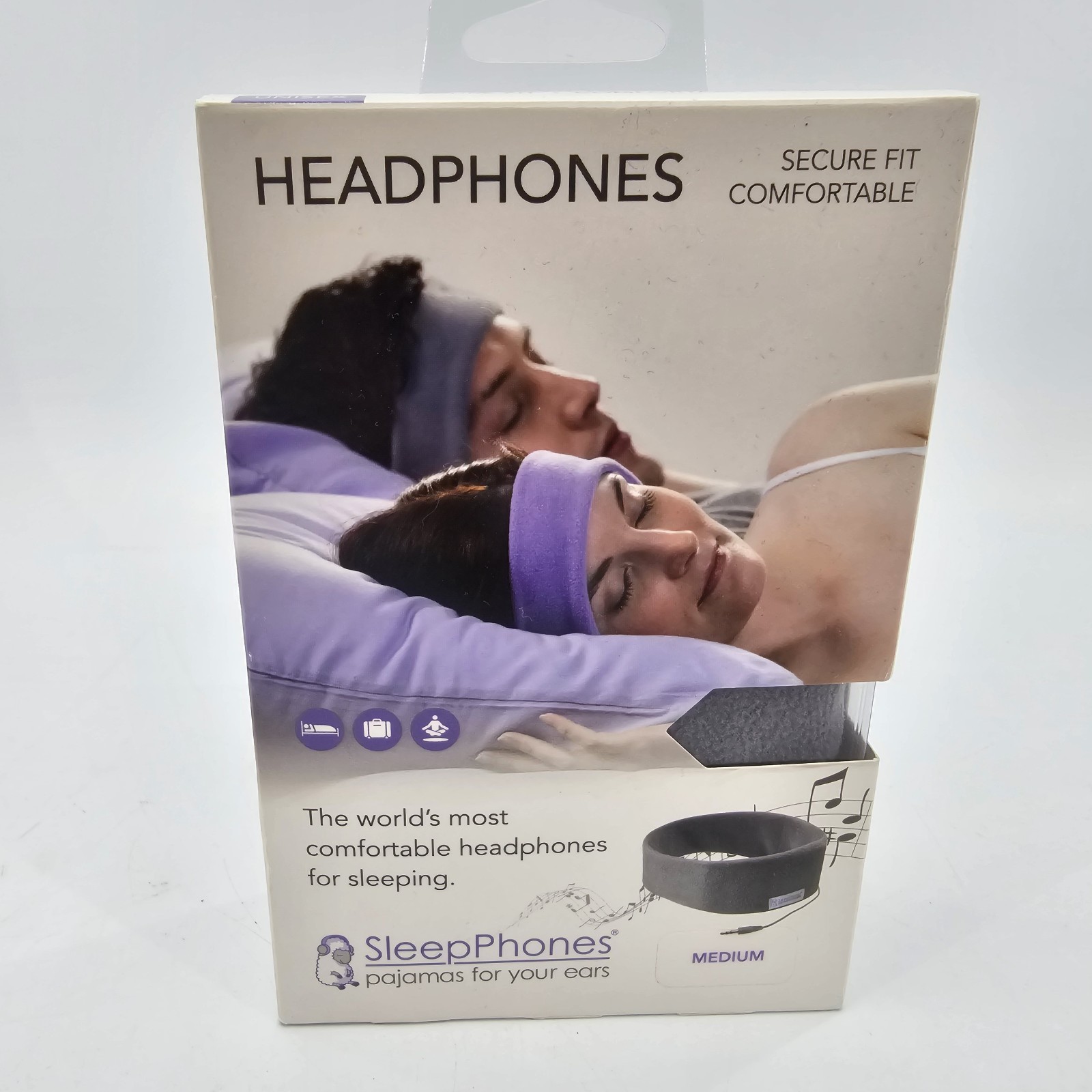 SleepPhones Wireless Sleep Headphones Medium, Soft Gray – Fleece Fabric