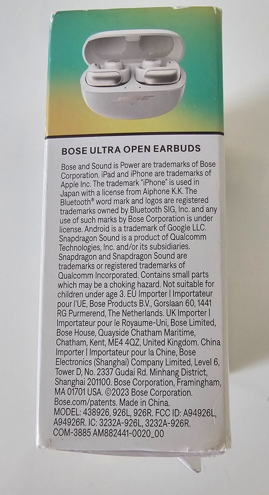 Bose Ultra Open-Ear Earbuds NIB White Smoke Iphone Android