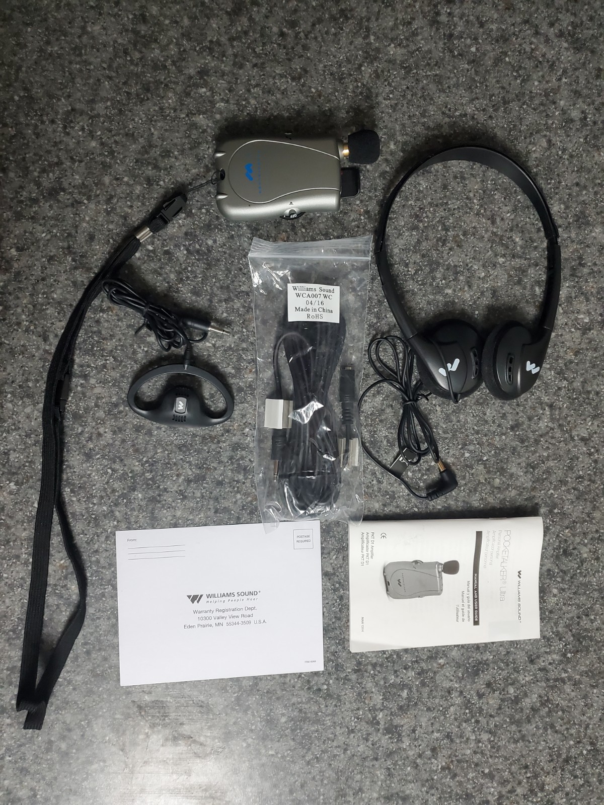 Williams Sound Pocketalker Ultra Personal Amplifier TESTED WORKS GREAT