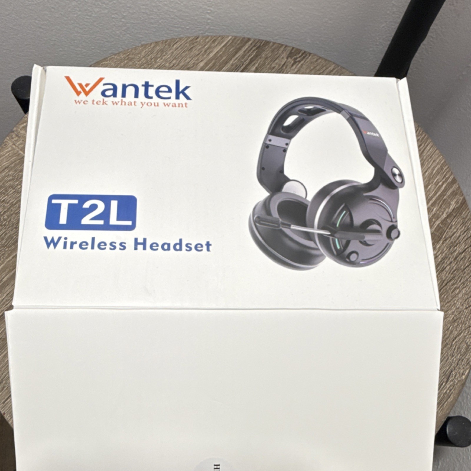 Wantek T2L Bluetooth Wireless Double Ear-Cup Headband Headset with Boom Mic