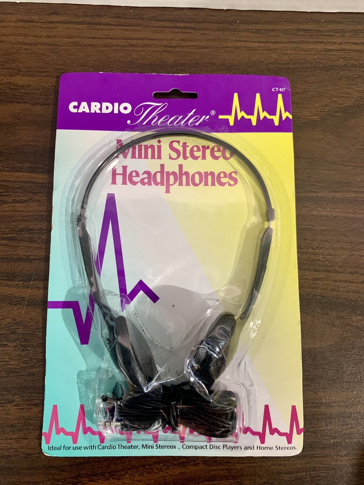 Cardio Theater Mini Stereo Headphones with Adjustable Headband CT 417 6ft Cord