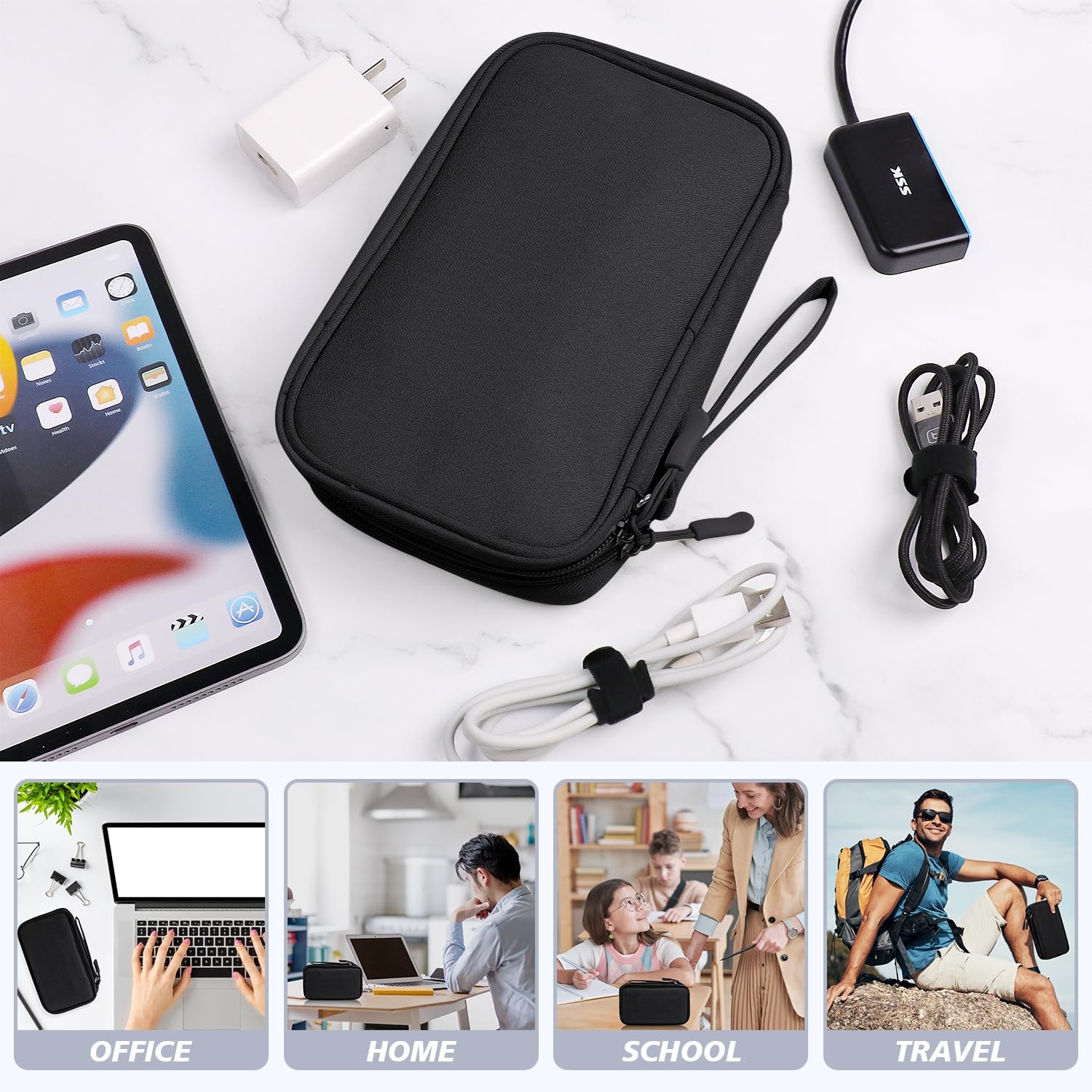 CNPOP Electronics Organizer Travel Case, Travel Accessories Essentials for Men W