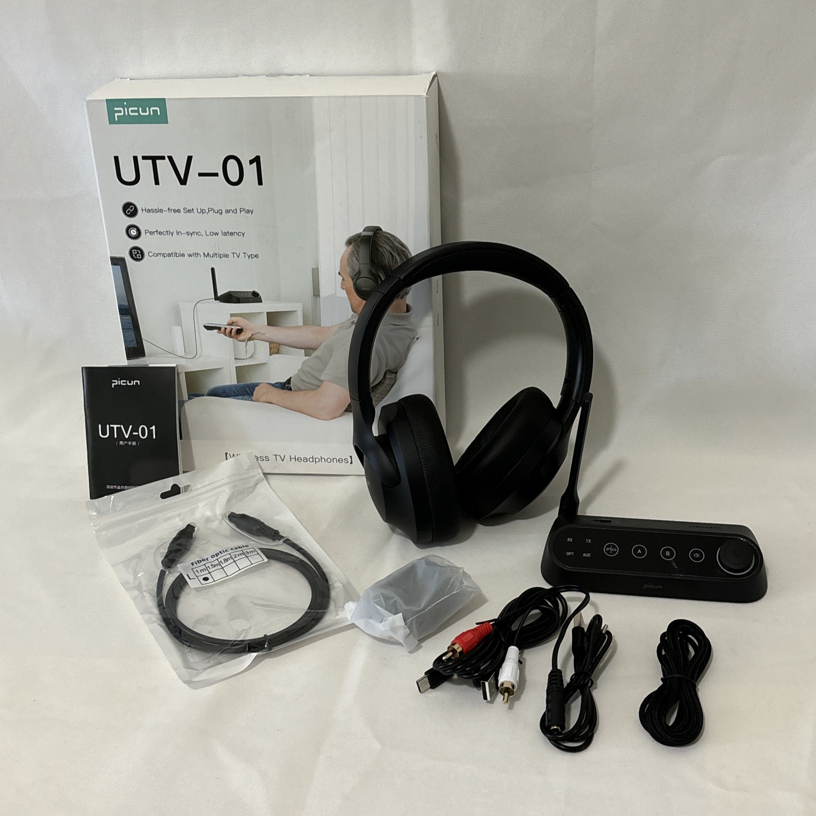 UTV-01 Wireless Headphones for TV Watching, TV Headphones Wireless for Seniors