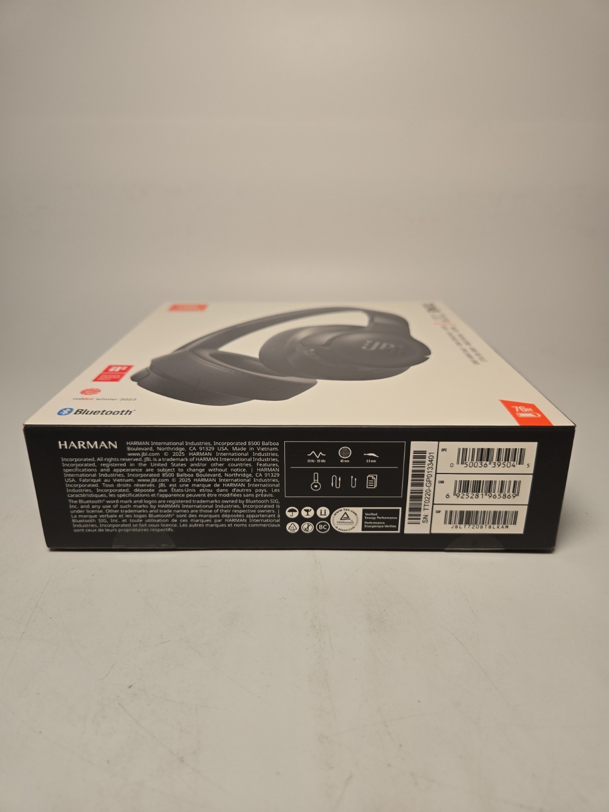 JBL Tune 720BT Over-Ear Wireless Bluetooth Pure Bass Sound Headphones (Black)