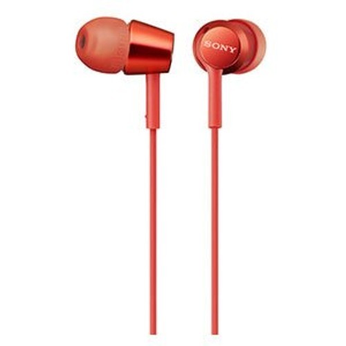 Sony MDR-EX155AP R In-Ear Headphones with Remote Control and Microphone Red
