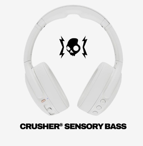 Skullcandy Crusher Evo S6EVW Bone Orange Glow Wireless Bluetooth Headphones