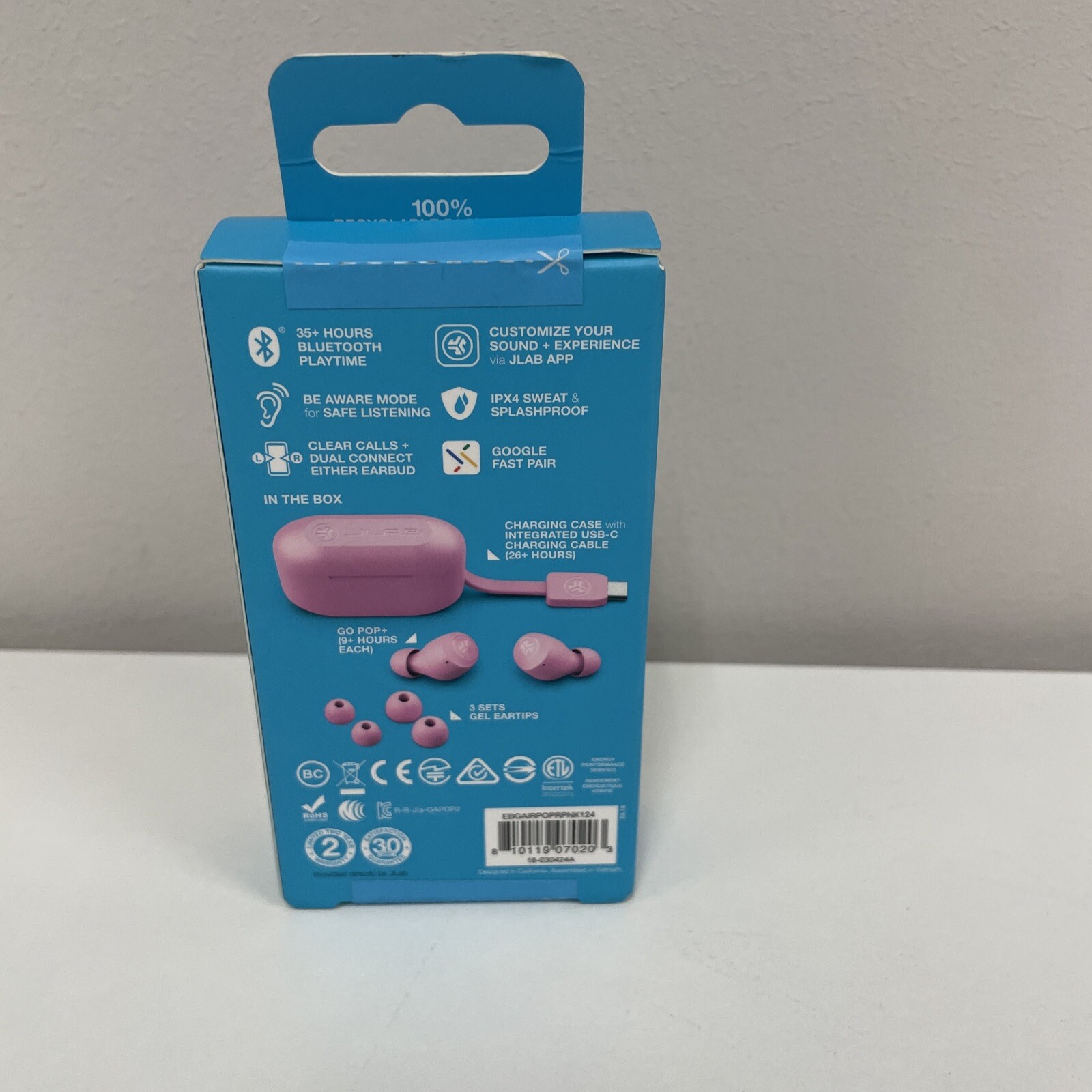 JLab Go Air POP True Wireless Bluetooth Earbuds Pink – New & Sealed