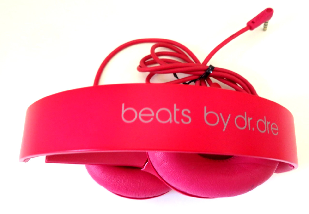 Beats by Dr. Dre Solo HD On-Ear Headphones Wired Pink Missing Head Cushion Used