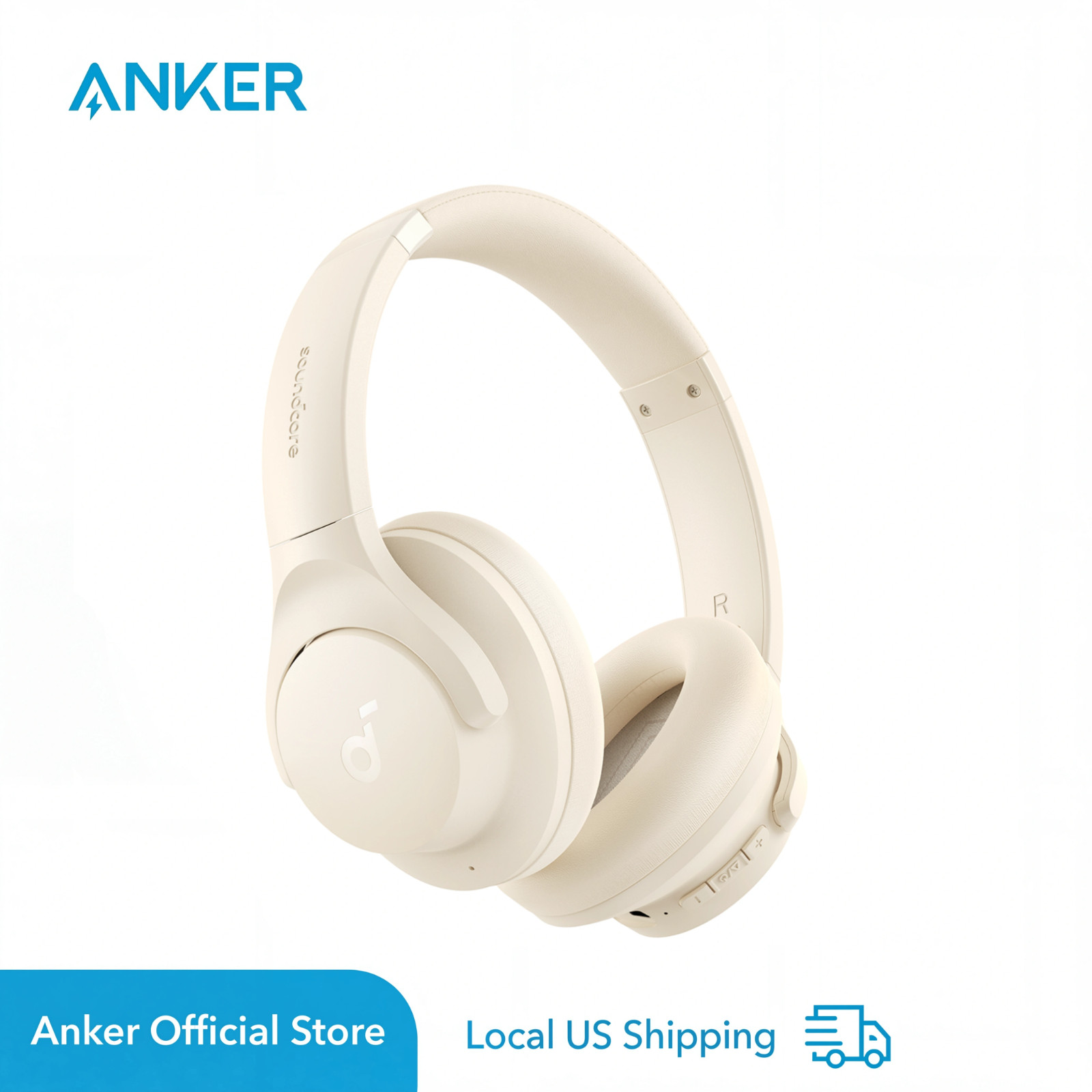 Soundcore Q20i Wireless Noise Cancelling Over-Ear Bluetooth Headphones White