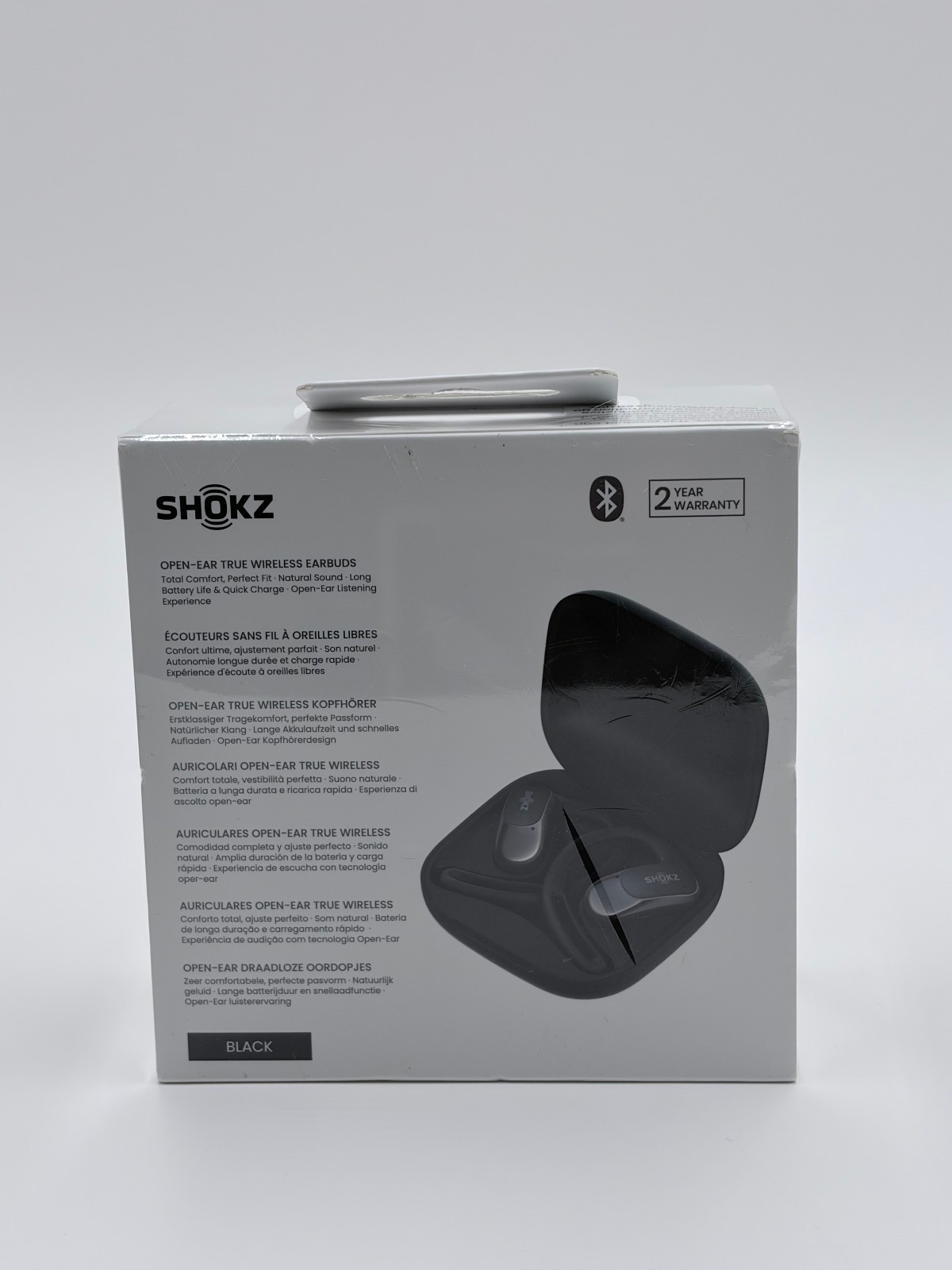 NEW SHOKZ OPENFIT AIR OPEN-EAR TRUE WIRELESS EARBUDS BLACK FAST FREE SHIPPING