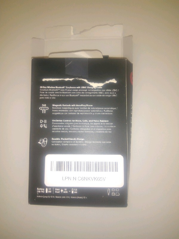 Beats Flex ‎MYME2LL/A Neckband Headphone Smoke Gray Wireless Built-in Microphone
