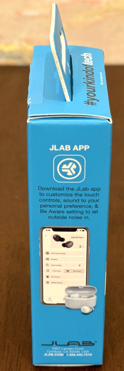 JLab Go Air POP+ True Wireless Bluetooth Earbuds LIGHT BLUE 35+ Hours SEALED