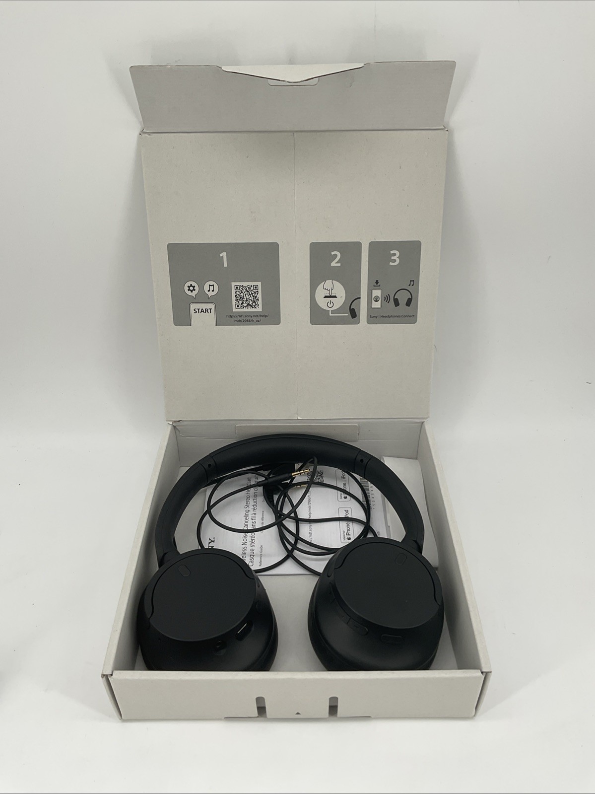 Sony Bluetooth Noise Canceling Over the Eear Wireless Headphones – Black(A24)