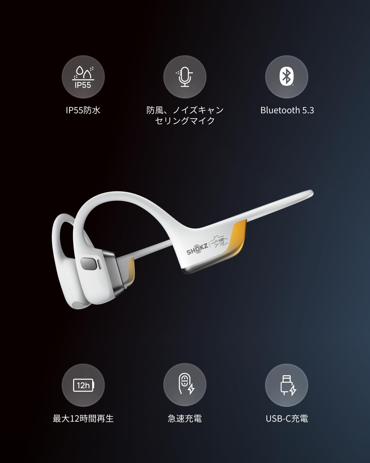 Shokz OpenRun Pro 2 Open-Ear Bone Conduction Headphones Gray