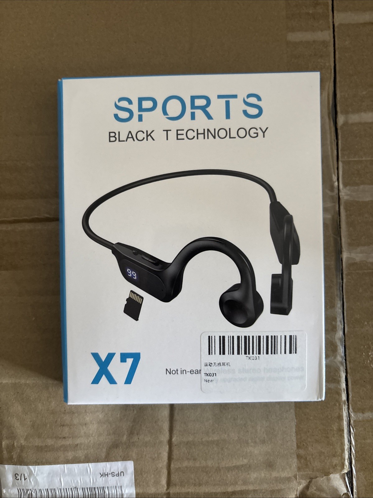 Sports Black Technology NOT in-Ear Wireless Stereo Headphones Model:X7