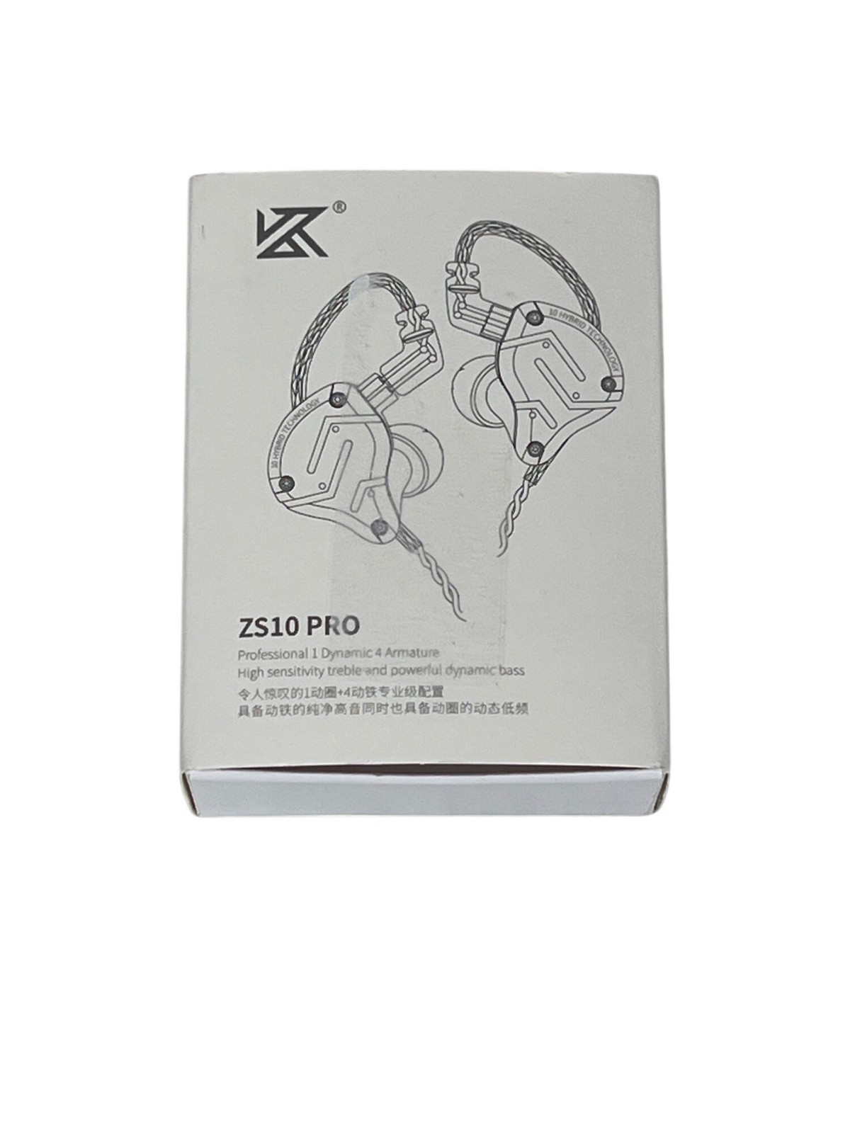 KZ ZS10 Pro, Linsoul 4BA+1DD 5 Driver in-Ear HiFi Metal Earphones With Mic Blue