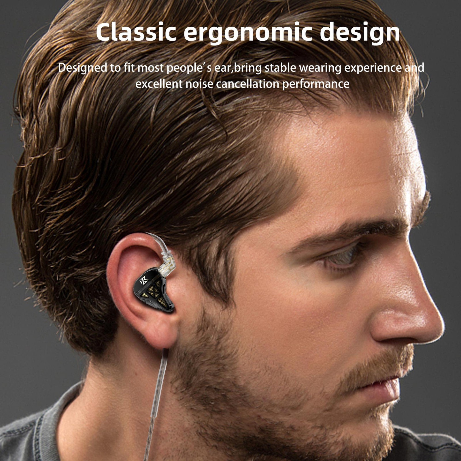 KZ DQS in Ear Monitor Headphones,Dynamic Driver Semi-Open HiFi Bass Earbuds Earp