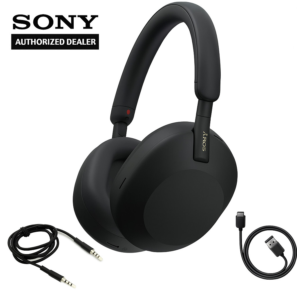 Genuine Sony WH-1000XM5 Wireless Noise Canceling Headphones – Black