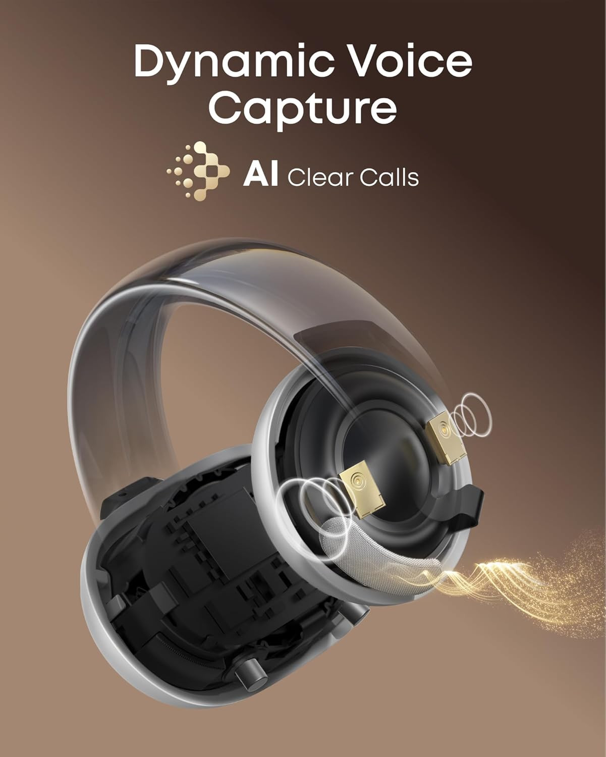 Soundcore Aeroclip by Anker, Open-Ear Earbuds, Clip-On Headphones, Adaptive Comf