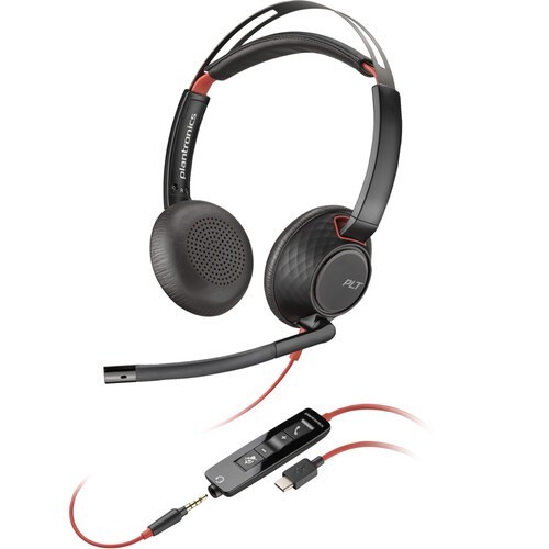 Poly Blackwire 5220 Stereo USB-C Headset+ 3.5mm Plug /USB C/A Adapter HP 8X231A6